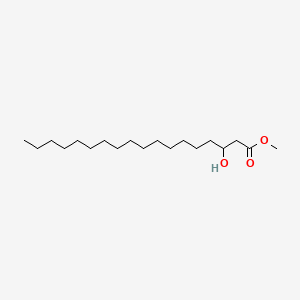 Chemical structure of Methyl 3-hydroxyoctadecanoate