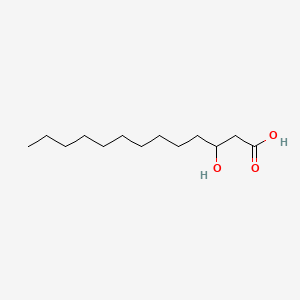 Chemical structure of 3-Hydroxytridecanoic acid