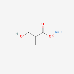 Chemical structure of 3-Hydroxyisobutyrate (sodium salt)