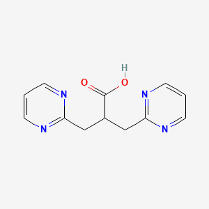 Chemical structure of 3-Pyrimidin-2-yl-2-pyrimidin-2-ylmethyl-Propionic Acid