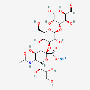 Chemical structure of 3'-Sialyllactose (sodium salt)