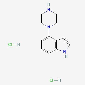 Chemical structure of 4-(1-piperazinyl)-1H-Indole (hydrochloride)