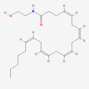 Chemical structure of 4(Z),7(Z),10(Z),13(Z),16(Z)-N-(2-hydroxyethyl)-Docosapentaenamide