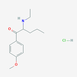 Chemical structure of 4'-methoxy-α-Ethylaminovalerophenone (hydrochloride)
