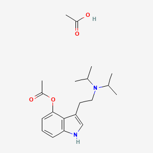Chemical structure of 4-acetoxy DiPT (acetate)