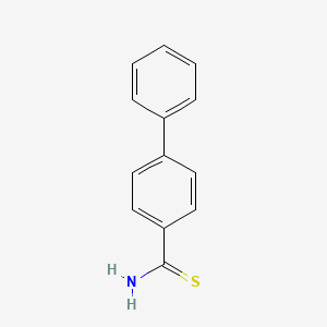 Chemical structure of 4-Biphenylthiocarboxamide