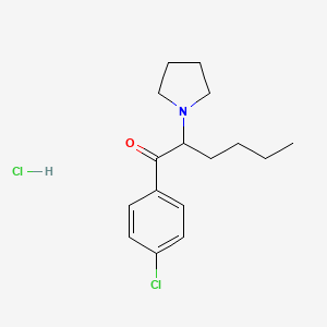 Chemical structure of 4-chloro-α-Pyrrolidinohexanophenone (hydrochloride)