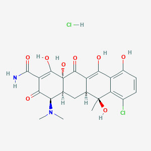 Chemical structure of 4-epi-Chlortetracycline Hydrochloride