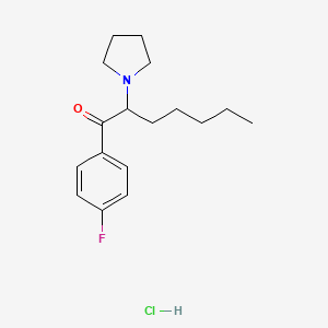 Chemical structure of 4-fluoro PV8 (hydrochloride)