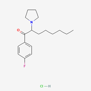 Chemical structure of 4-fluoro PV9 (hydrochloride)