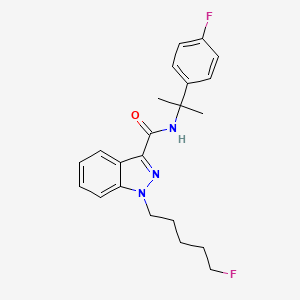Chemical structure of 4-fluoro-CUMYL-5-fluoro-PINACA