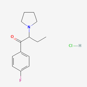 Chemical structure of 4-fluoro-α-Pyrrolidinobutiophenone (hydrochloride)