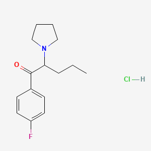 Chemical structure of 4-fluoro-α-Pyrrolidinopentiophenone (hydrochloride)