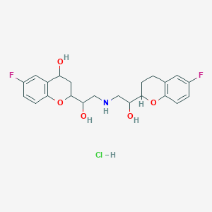 Chemical structure of 4-hydroxy Nebivolol (hydrochloride)