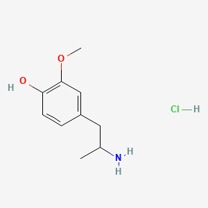 Chemical structure of 4-hydroxy-3-Methoxyamphetamine (hydrochloride)