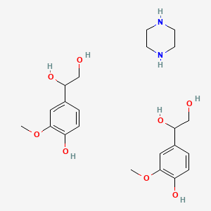 Chemical structure of 4-hydroxy-3-Methoxyphenylglycol (piperazine salt)