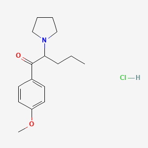 Chemical structure of 4-methoxy-α-Pyrrolidinopentiophenone (hydrochloride)