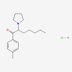 Chemical structure of 4-methyl PV8 (hydrochloride)