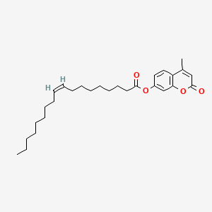 Chemical structure of 4-Methylumbelliferyl Oleate