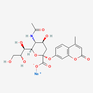 Chemical structure of 4-MUNANA (sodium salt)