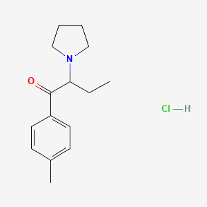 Chemical structure of 4-methyl-α-Pyrrolidinobutiophenone (hydrochloride)