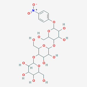 Chemical structure of 4-Nitrophenyl β-D-Cellotrioside