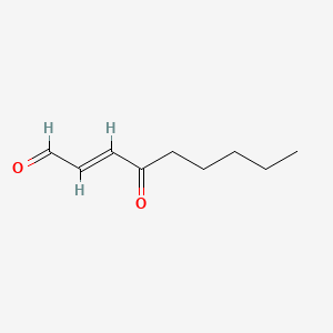 Chemical structure of 4-oxo-2-Nonenal