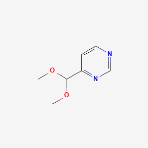 Chemical structure of 4-(Dimethoxymethyl)pyrimidine
