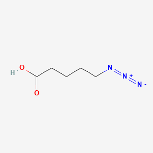 Chemical structure of 5-Azidopentanoic Acid
