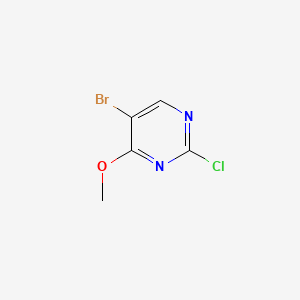 Chemical structure of 5-bromo-2-chloro-4-Methoxypyrimidine