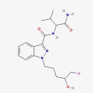 Chemical structure of 5-fluoro AB-PINACA N-(4-hydroxypentyl) metabolite