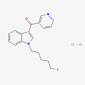Chemical structure of 5-Fluoropentyl-3-pyridinoylindole (hydrochloride)