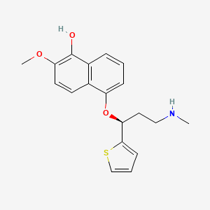 Chemical structure of 5-Hydroxy-6-methoxy duloxetine