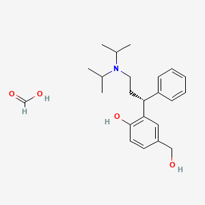 Chemical structure of 5-hydroxymethyl Tolterodine (formate)