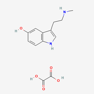 Chemical structure of 5-hydroxy-Nω-methyl Tryptamine (oxalate)