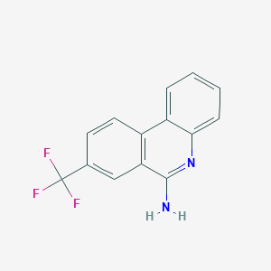 Chemical structure of 6-Amino-8-trifluoromethylphenanthridine