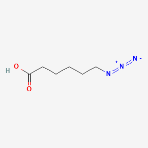 Chemical structure of 6-Azidohexanoic Acid