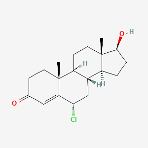 Chemical structure of 6α-chloro Testosterone
