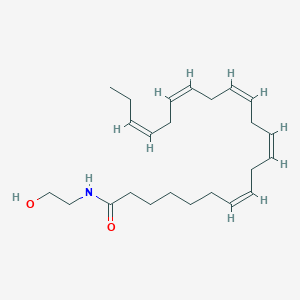 Chemical structure of 7(Z),10(Z),13(Z),16(Z),19(Z)-N-(2-hydroxyethyl)-Docosapentaenamide