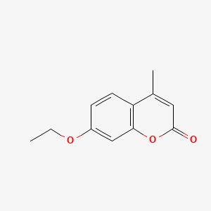Chemical structure of 7-ethoxy-4-Methylcoumarin