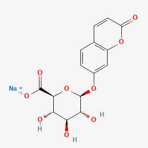 Chemical structure of 7-Hydroxycoumarin glucuronide sodium salt