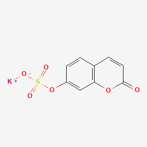 Chemical structure of 7-hydroxy Coumarin sulfate (potassium salt)