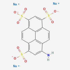 Chemical structure of 8-Aminopyrene-1,3,6-trisulfonic Acid (sodium salt)
