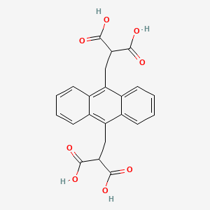 Chemical structure of 9,10-Anthracenediyl-bis(methylene)dimalonic Acid