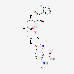 Chemical structure of A23187 (calcium magnesium salt)