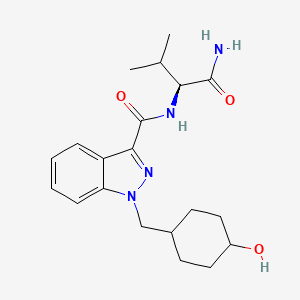 Chemical structure of AB-CHMINACA metabolite M1A
