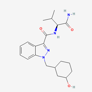 Chemical structure of AB-CHMINACA metabolite M1B
