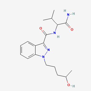Chemical structure of AB-PINACA N-(4-hydroxypentyl) metabolite