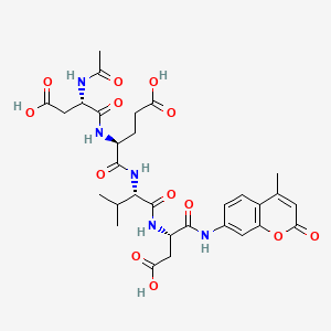 Chemical structure of Ac-DEVD-AMC