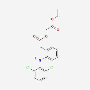 Chemical structure of Aceclofenac ethyl ester